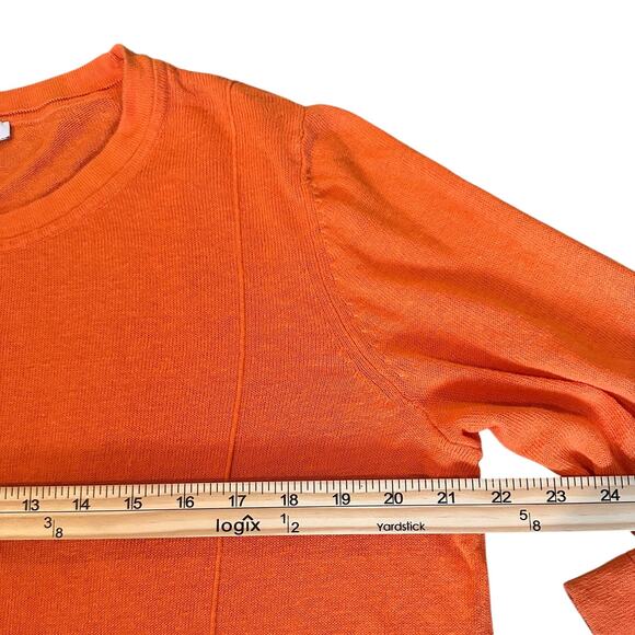 J. Jill Linen Orange Cotton ¾ Sleeve Tunic Top – Size L Tall CoastalGrandmother - Picture 6 of 7